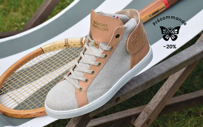 Sneakers Barons Papillom mid toile champagne