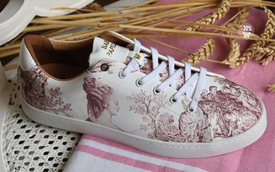 Sneakers Baron Papillon Basse Marie-Antoinette vieux rose