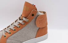 
      Sneakers Barons Papillom mid toile champagne
  