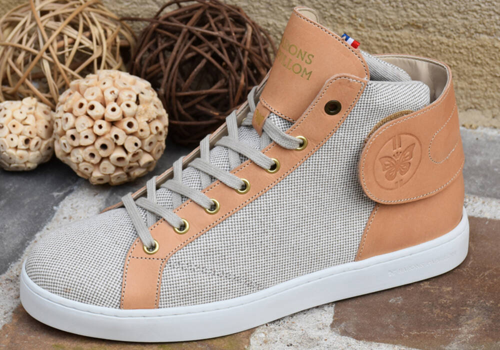 Sneaker Barons Papillom Mid Toile Champagne