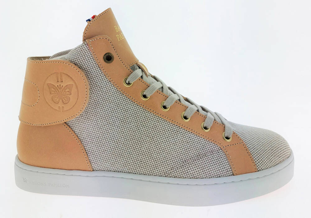 Sneaker Barons Papillom Mid Toile Champagne